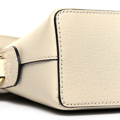 Gucci Textured Dollar Calfskin Web Small Ophidia Dome Shoulder Bag Mystic White 8 of 9