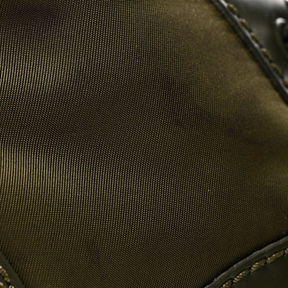 Prada Spazzolato Rois Re-Nylon Metal Triangle Logo Mens Monolith Pouch Pocket 55mm Boots 8 Militare 13 of 14