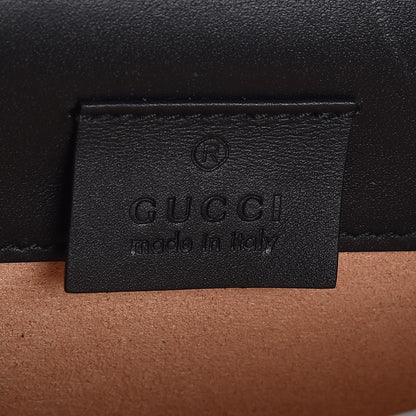 Gucci Calfskin Super Mini Sylvie Chain Shoulder Bag Black 6 of 6