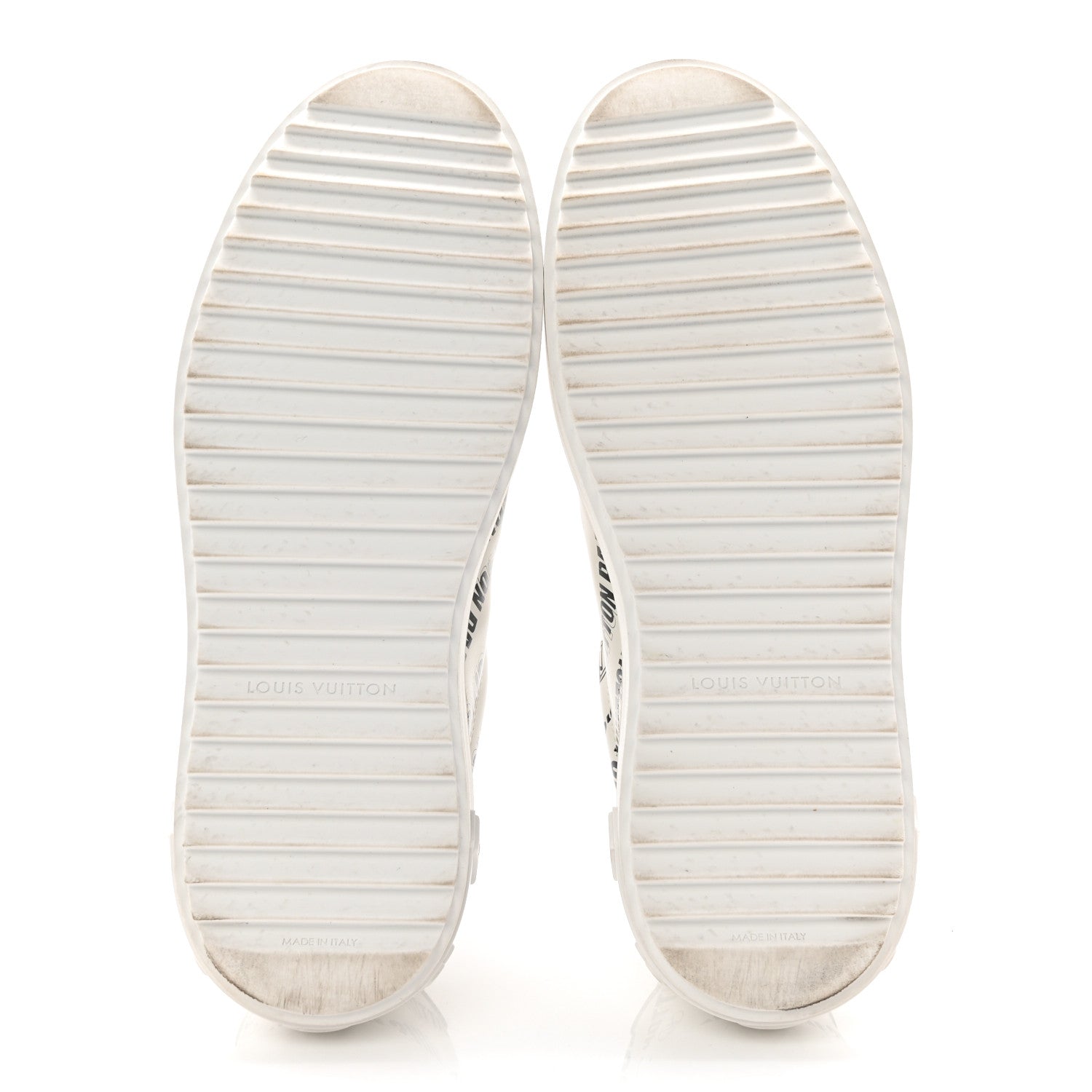 Louis Vuitton Calfskin Printed Time Out Trainer Sneakers 37 White 6 of 10