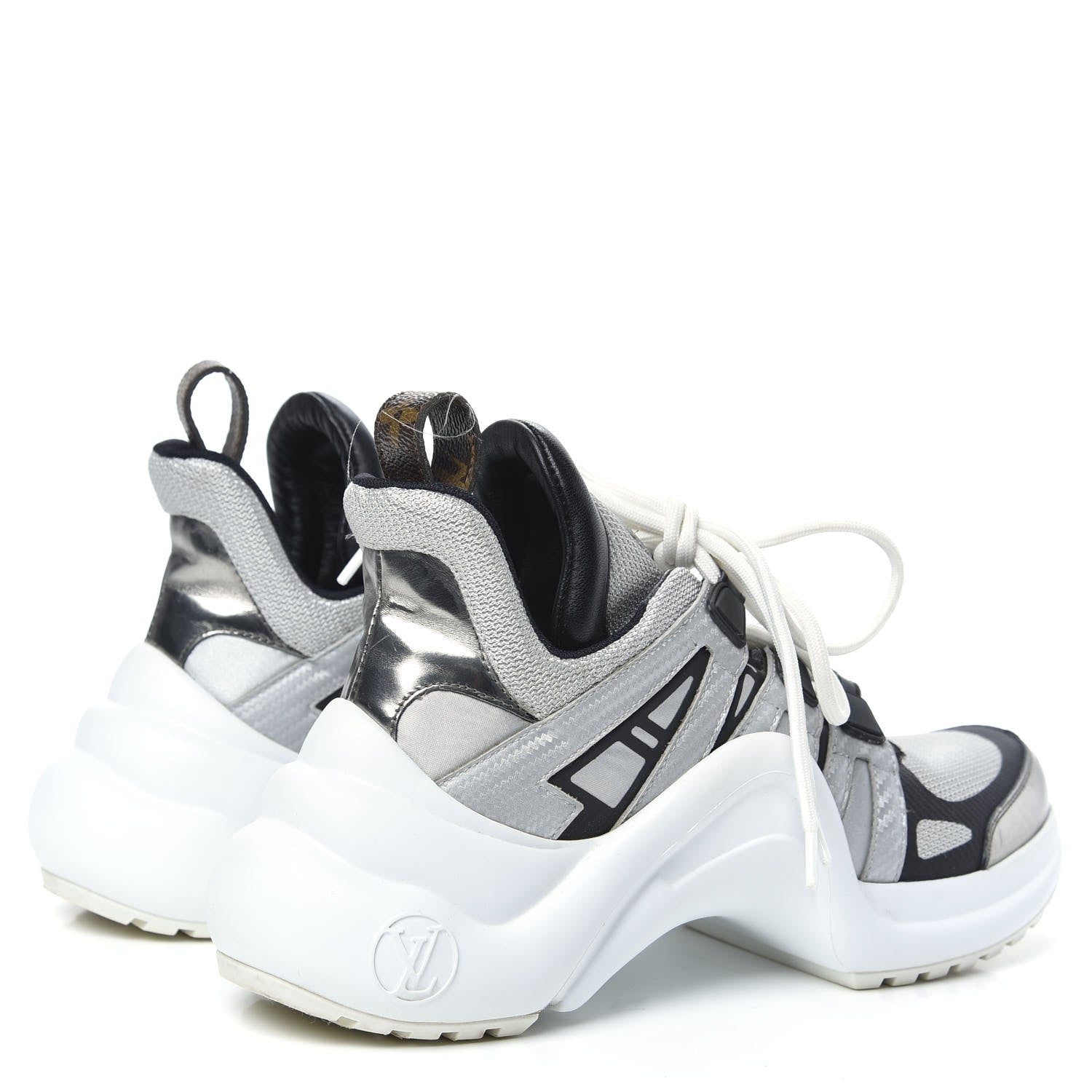 Louis Vuitton Calfskin Technical Nylon LV Archlight Sneakers 36 White 4 of 9