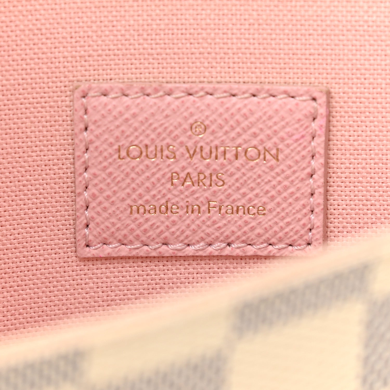 Louis Vuitton Damier Azur Pochette Felicie Chain Wallet Rose Ballerine 7 of 10