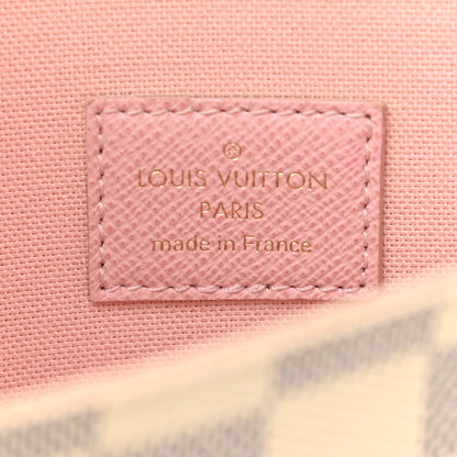 Louis Vuitton Damier Azur Pochette Felicie Chain Wallet Rose Ballerine 7 of 10