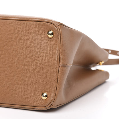 Prada Saffiano Medium Galleria Double Zip Tote Caramel 9 of 9