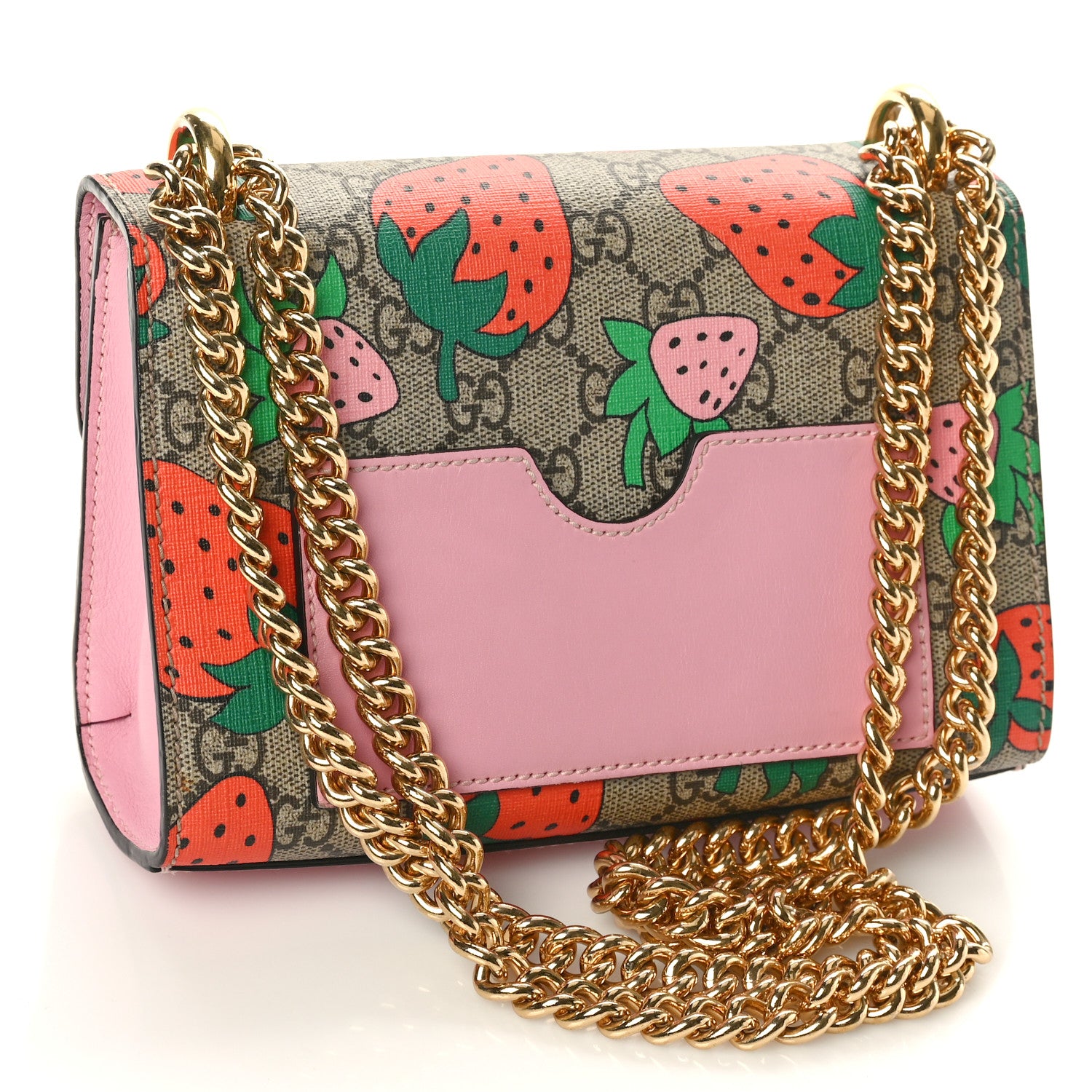 Gucci GG Supreme Monogram Strawberry Small Padlock Shoulder Bag 3 of 10