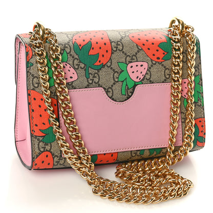 Gucci GG Supreme Monogram Strawberry Small Padlock Shoulder Bag 3 of 10