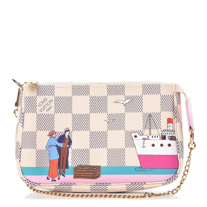 Louis Vuitton Damier Azur 2016 Christmas Animation Mini Pochette Accessories 1 of 9