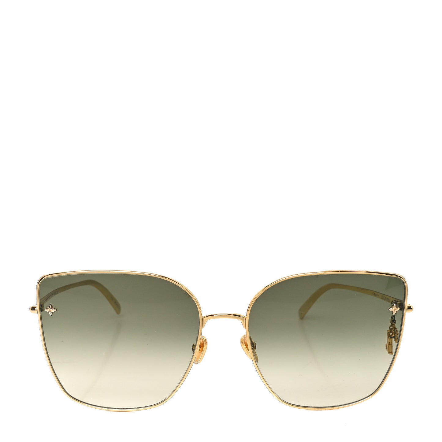 Metal LV Charm Cat Eye Sunglasses Z1720U Gold