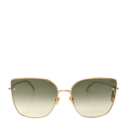 Louis Vuitton Metal LV Charm Cat Eye Sunglasses Z1720U Gold 2 of 8