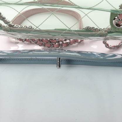 Chanel Lambskin PVC Quilted Mini Coco Splash Flap Blue Green 13 of 15