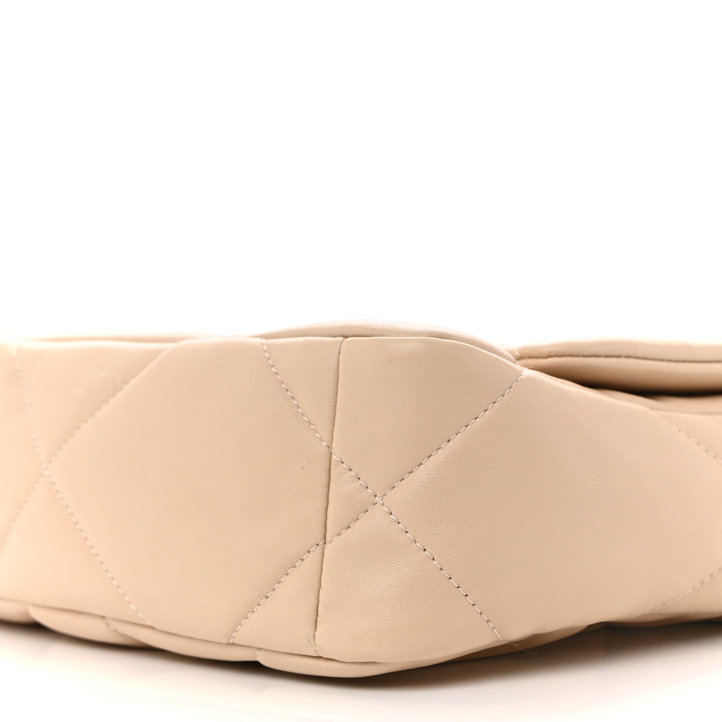 Lambskin Quilted Medium Chanel 19 Flap Beige