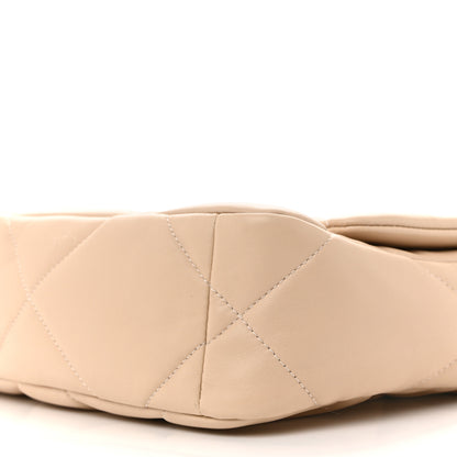 Chanel Lambskin Quilted Medium Chanel 19 Flap Beige 10 of 11