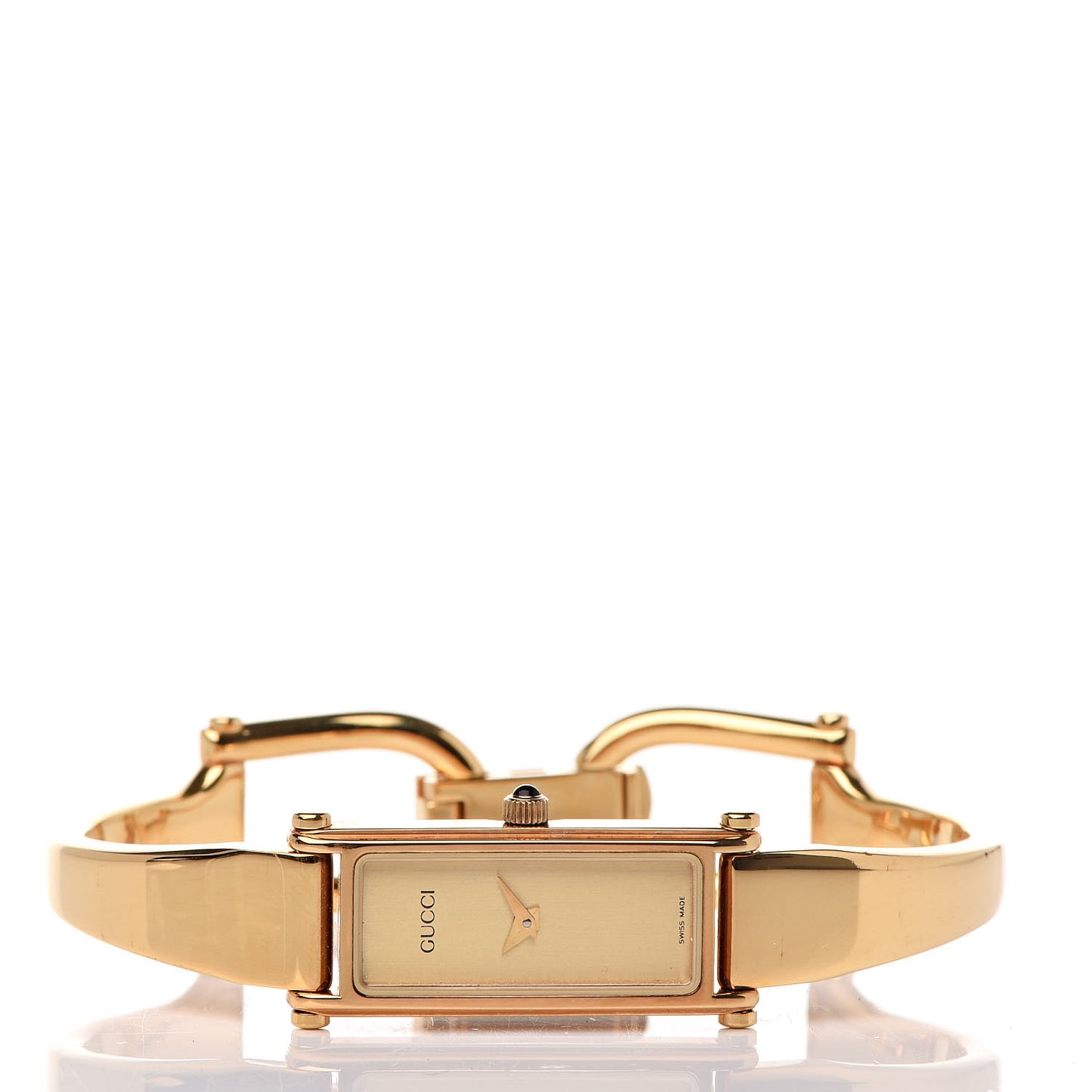Stainless Steel 12mm 1500L Horsebit Quartz Watch Gold