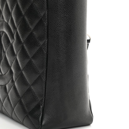 Chanel Caviar Quilted Vertical Grand Shopping Tote GST Black 11 of 12