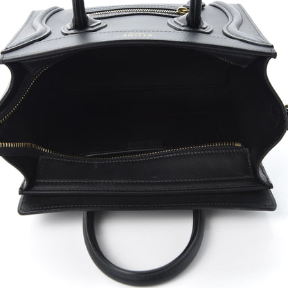 Celine Smooth Calfskin Nano Luggage Black 4 of 9