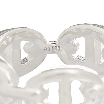 Hermes Sterling Silver PM Chaine d'Ancre Enchainee Band Ring 53 6.25 7 of 7
