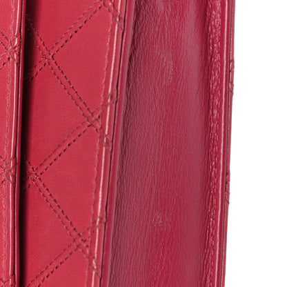 Chanel Lambskin Diamond Stitched Wallet On Chain WOC Pink 11 of 12