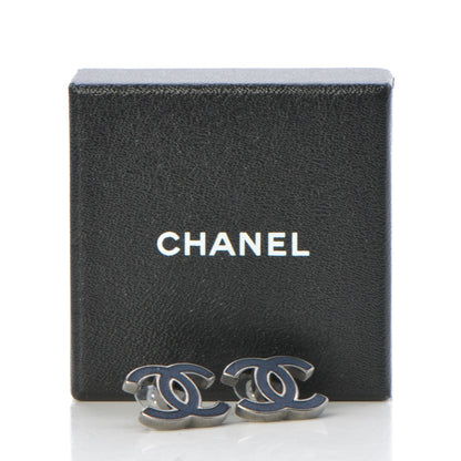 Chanel Lambskin CC Earrings Marine 6 of 6