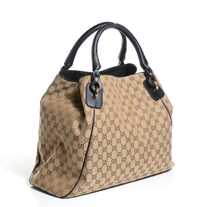 Gucci Monogram Large Tote Brown Black 3 of 7
