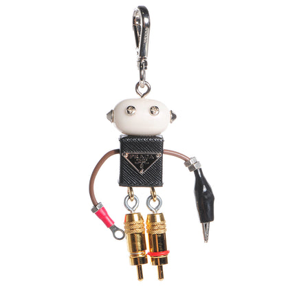 Prada Saffiano Edward Robot Trick Keychain 1 of 5
