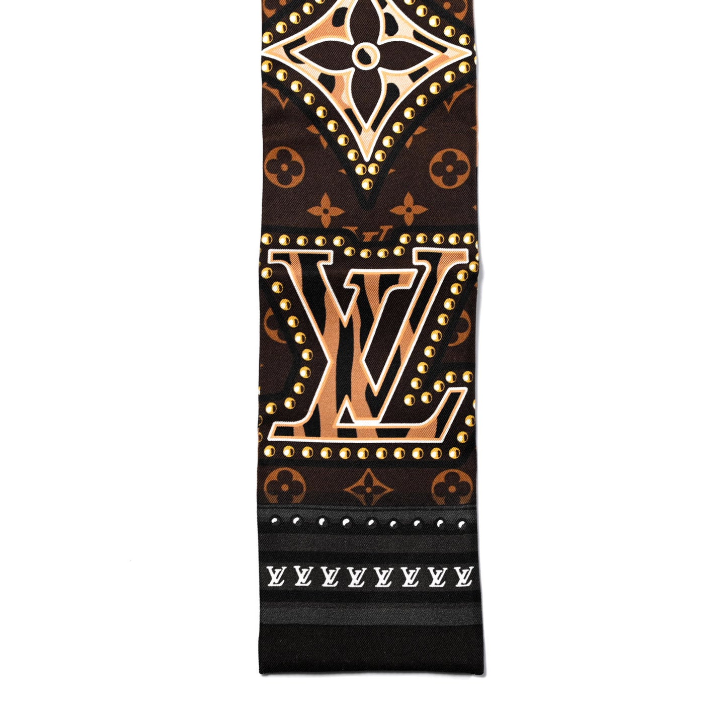 Silk Monogram LV World Bandeau Brown
