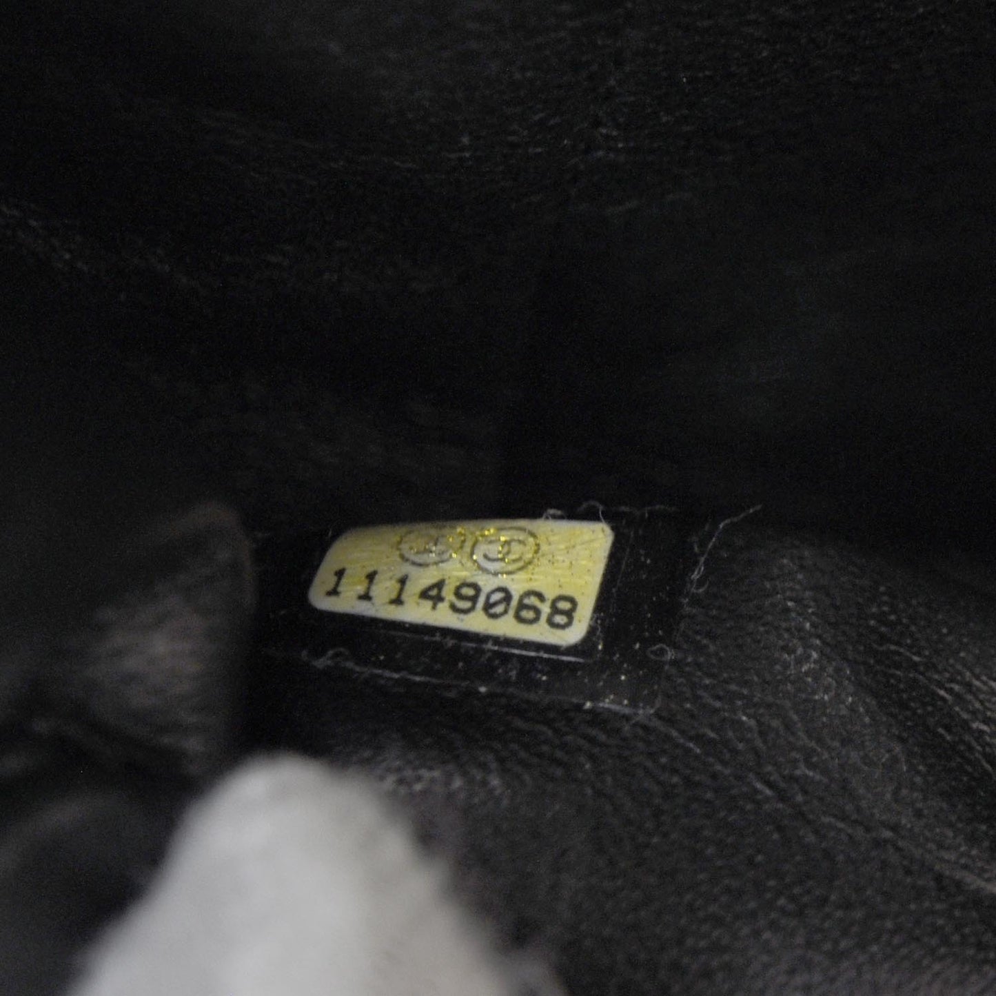 Lambskin Perforated East West Flap Black