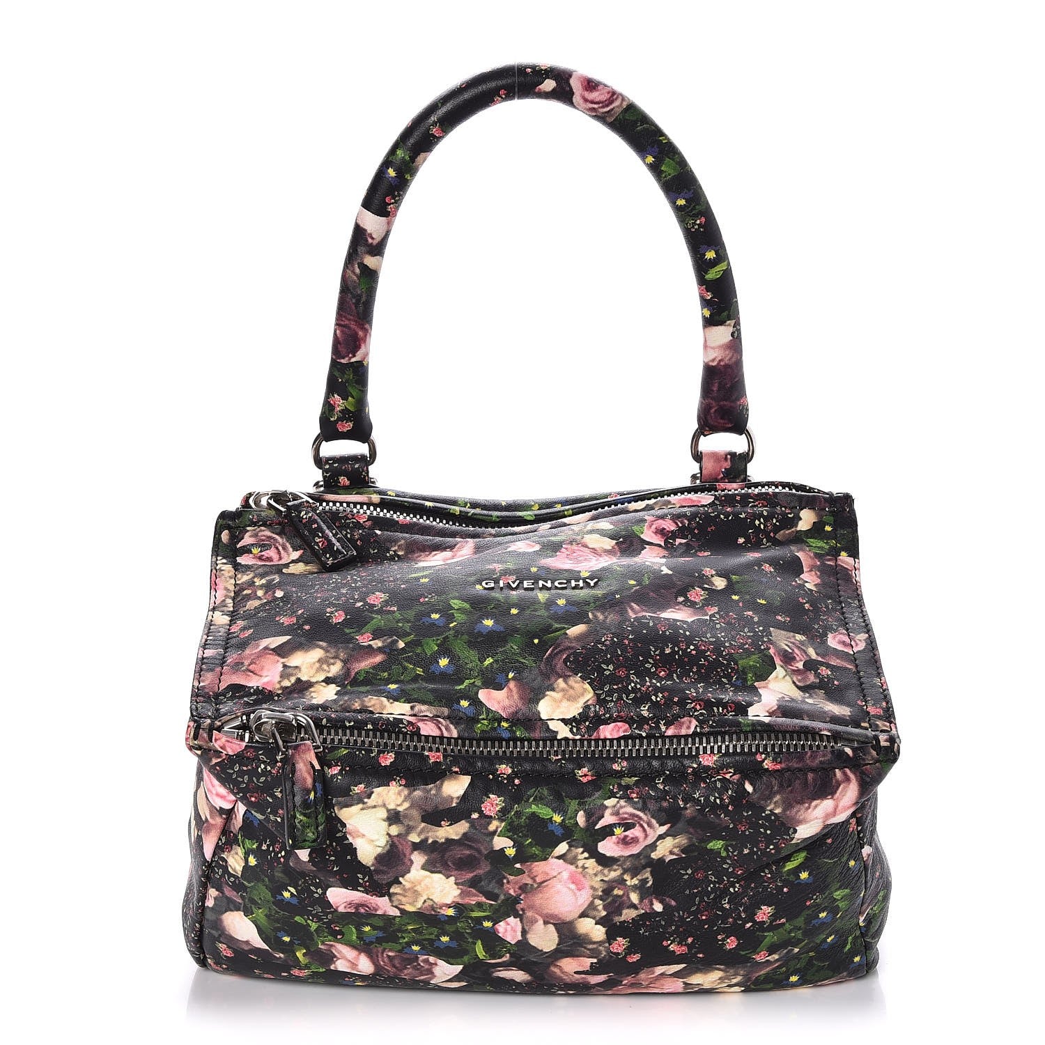 Givenchy Lambskin Roses Camouflage Print Small Pandora Black 1 of 7