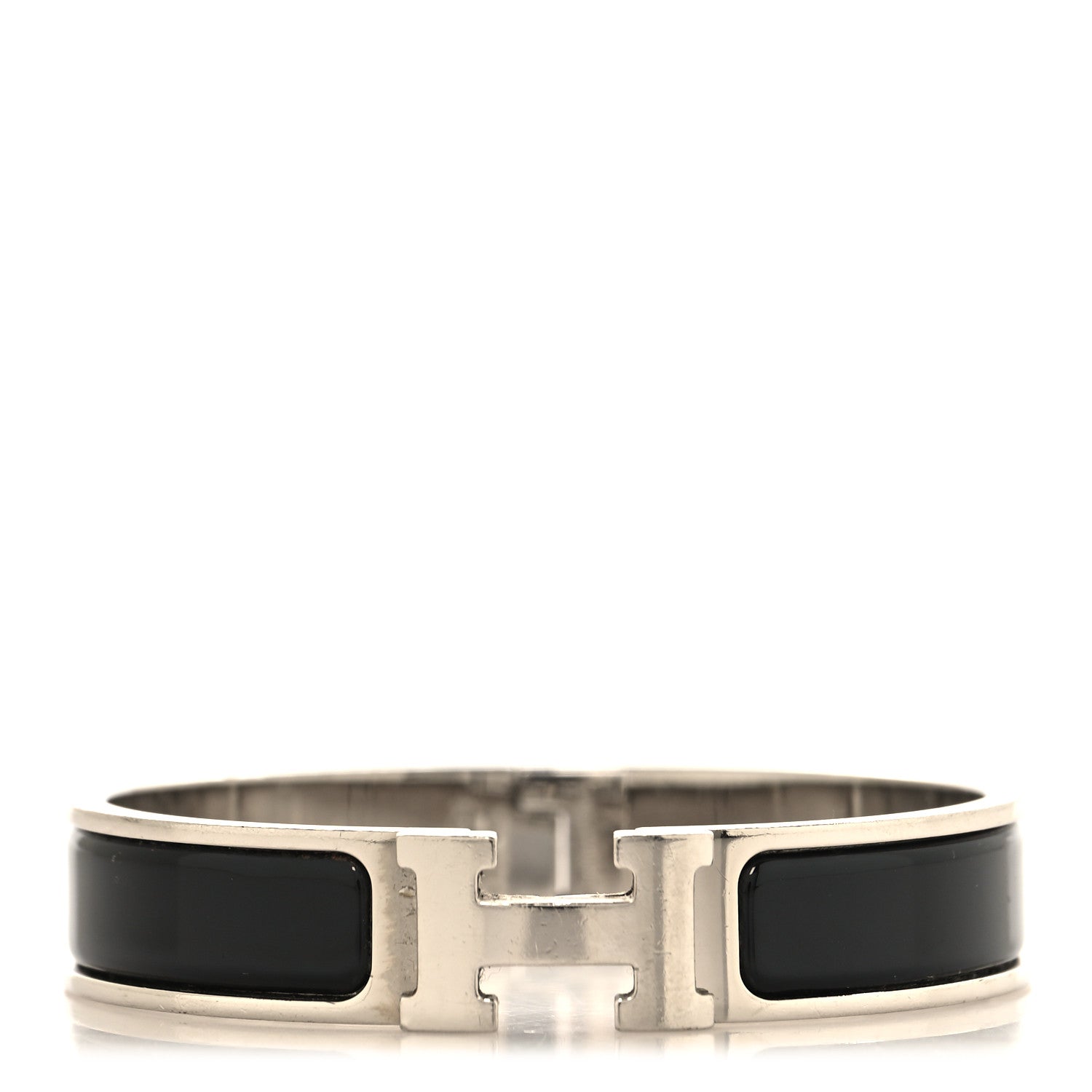 Hermes Enamel Narrow Clic Clac H Bracelet PM Black 1 of 4
