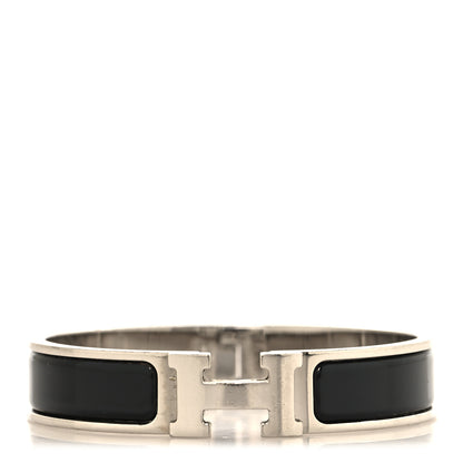 Hermes Enamel Narrow Clic Clac H Bracelet PM Black 1 of 4