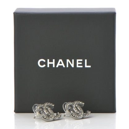 Chanel Ruthenium Crystal CC Earrings 7 of 7