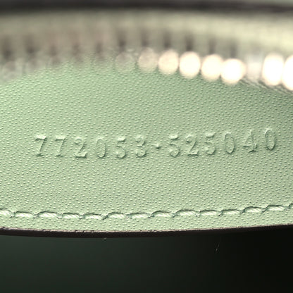 Gucci Denim GG Monogram Calfskin Mini Ophidia Top Handle Bag Pale Green 7 of 10