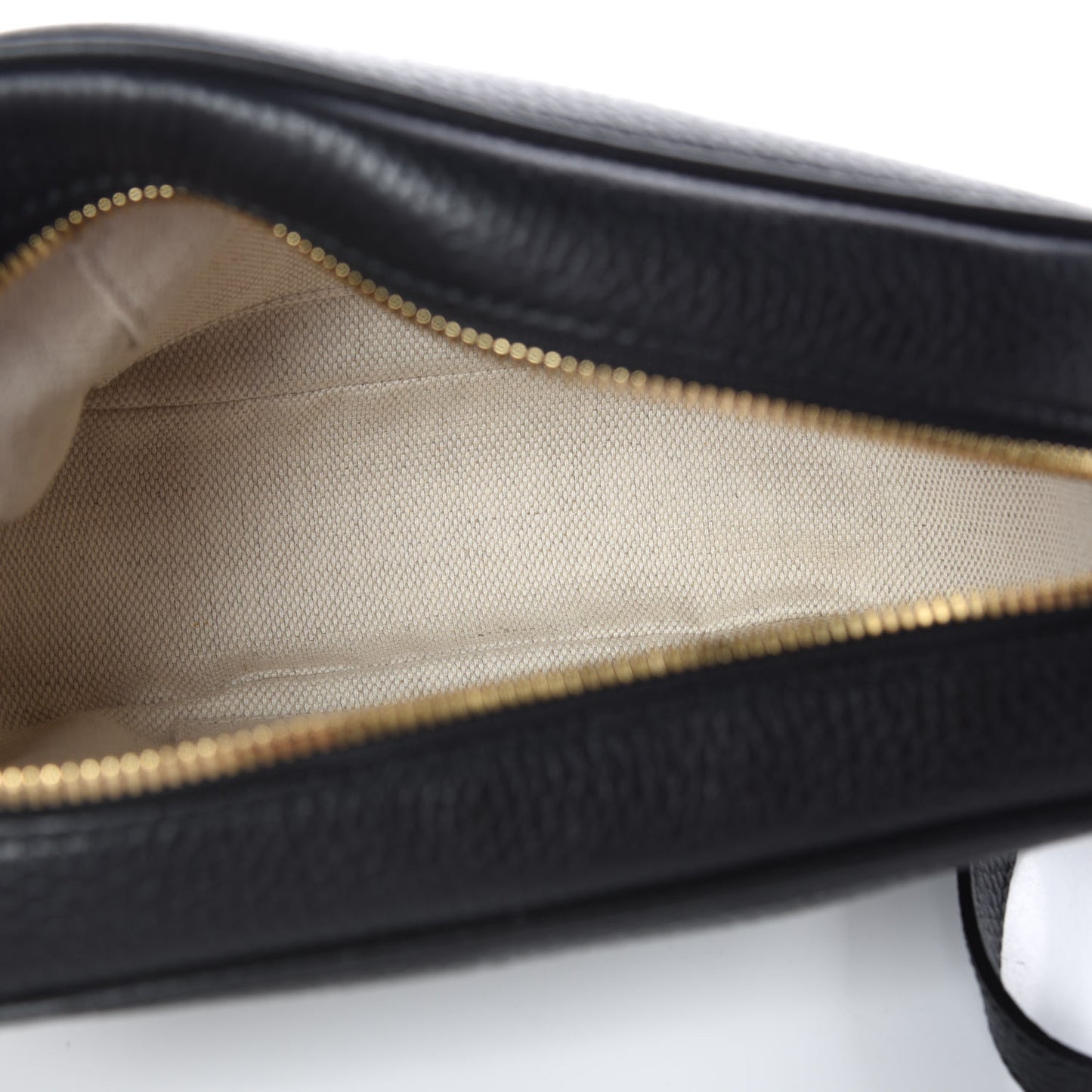 Pebbled Calfskin Small Soho Disco Bag Black