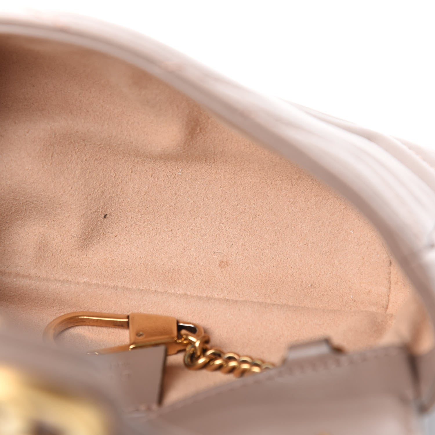 Gucci Calfskin Matelasse Super Mini GG Marmont Shoulder Bag Porcelain Rose 10 of 13