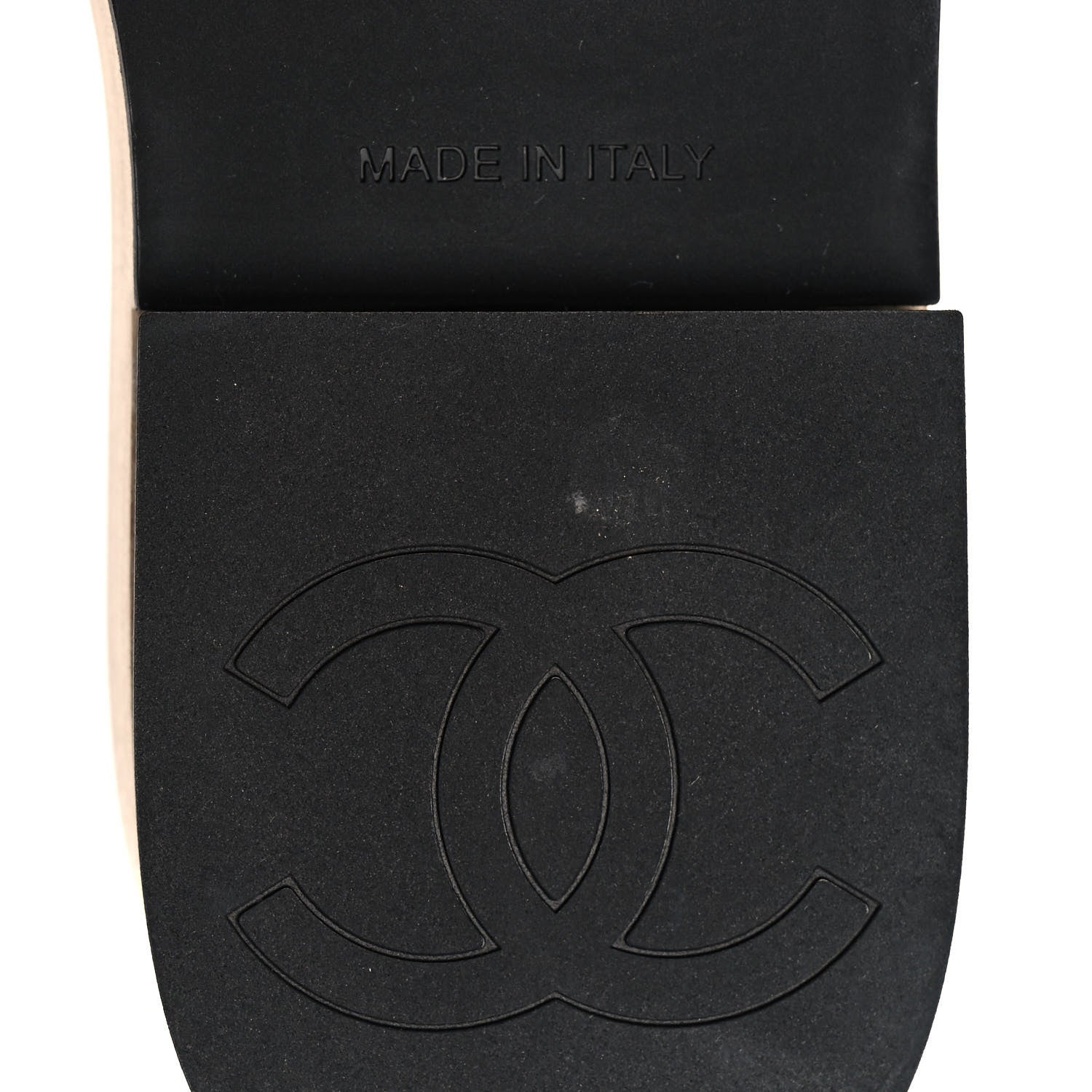 Chanel Lambskin Quilted CC Wedge Sandals 37 Black 6 of 9