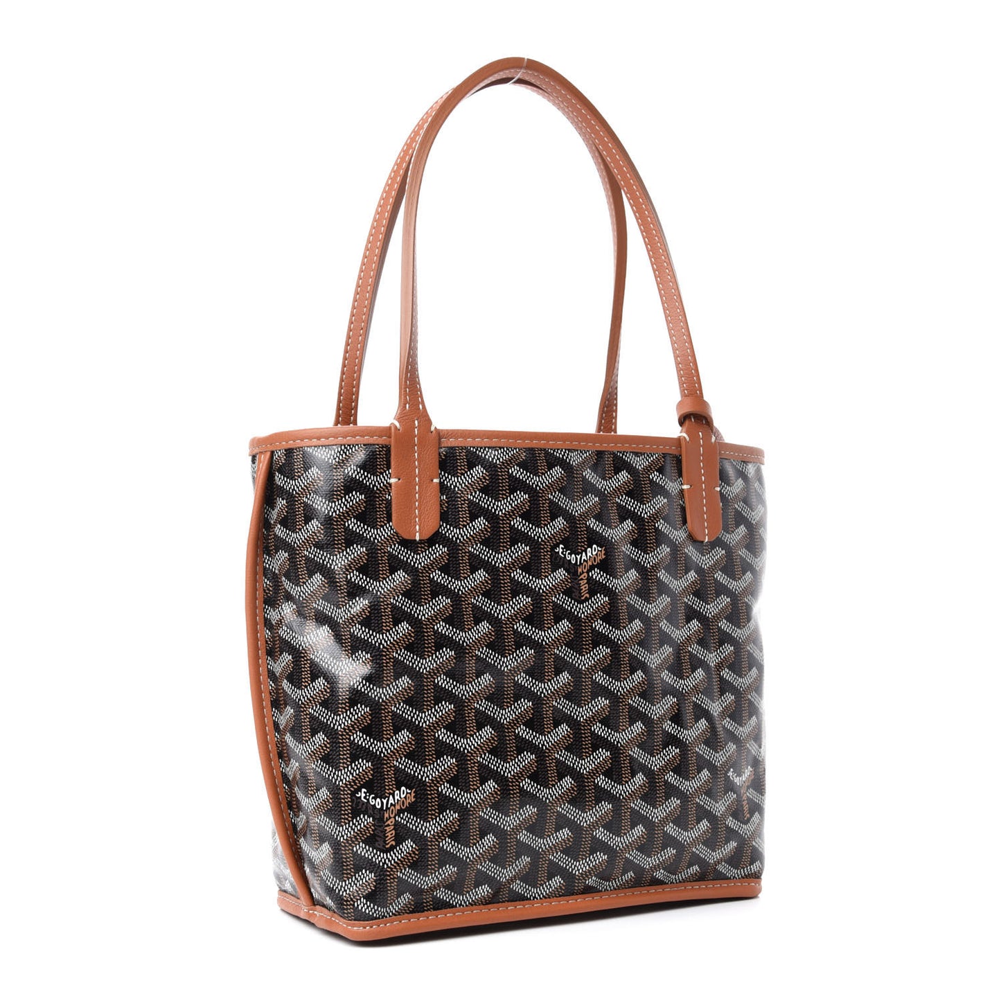 Goyardine Reversible Mini Anjou Black Gold