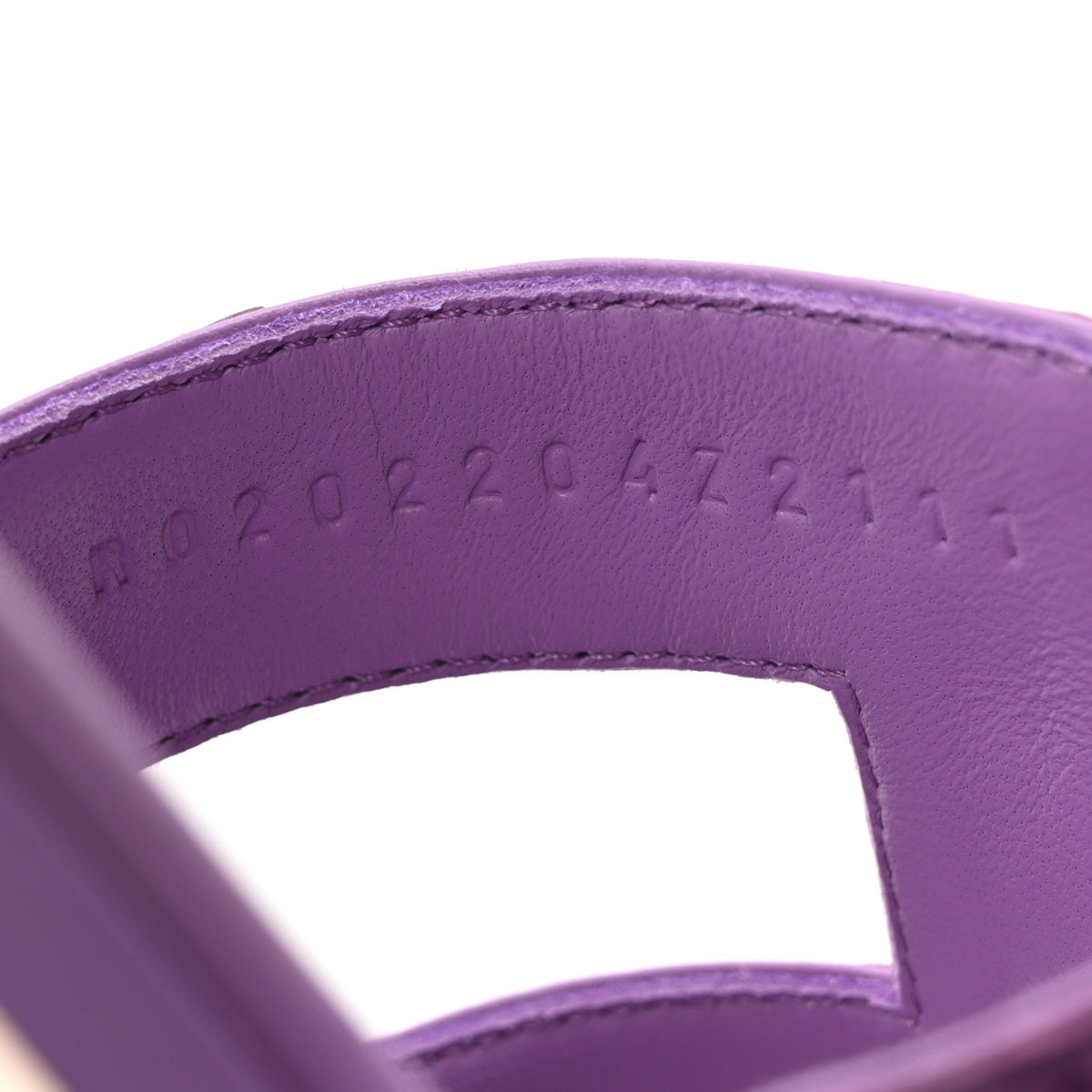 Hermes Ostrich Oran Sandals 37 Violet 9 of 10