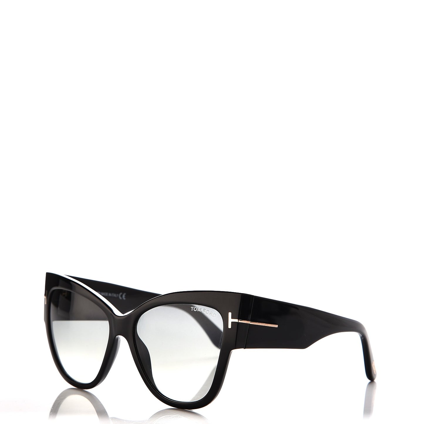 Acetate Anoushka Cat Eye Sunglasses TF371 Black