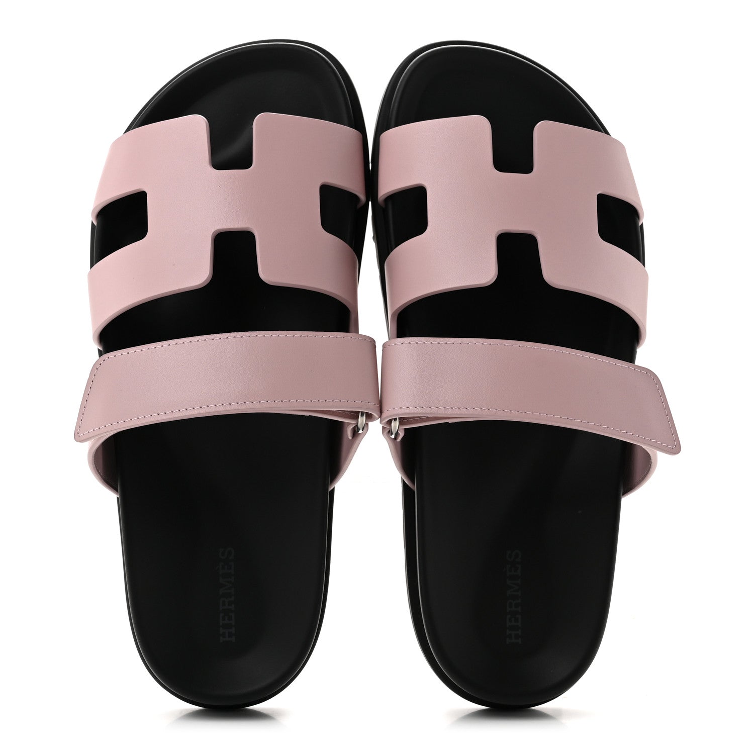 Hermes Calfskin Womens Chypre Sandals 38 Rose Cannon 2 of 10