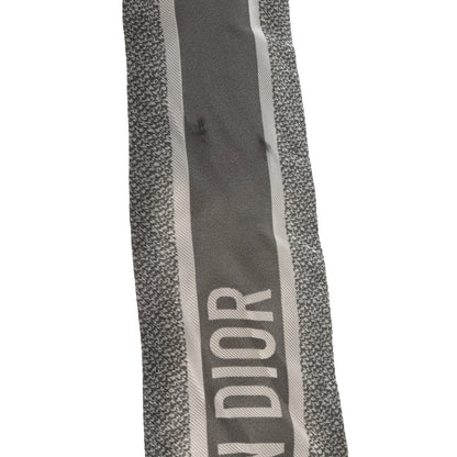 Christian Dior Silk Oblique Mitzah Scarf Grey 3 of 4
