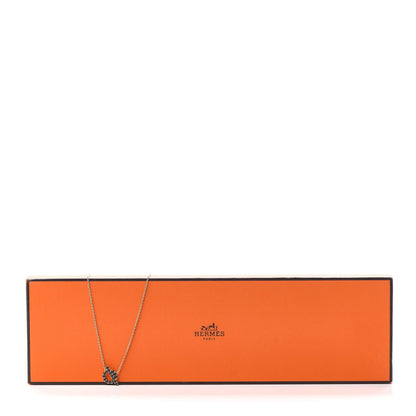 Hermes 18K Rose Gold Black Spinel Finesse Pendant Necklace 6 of 6