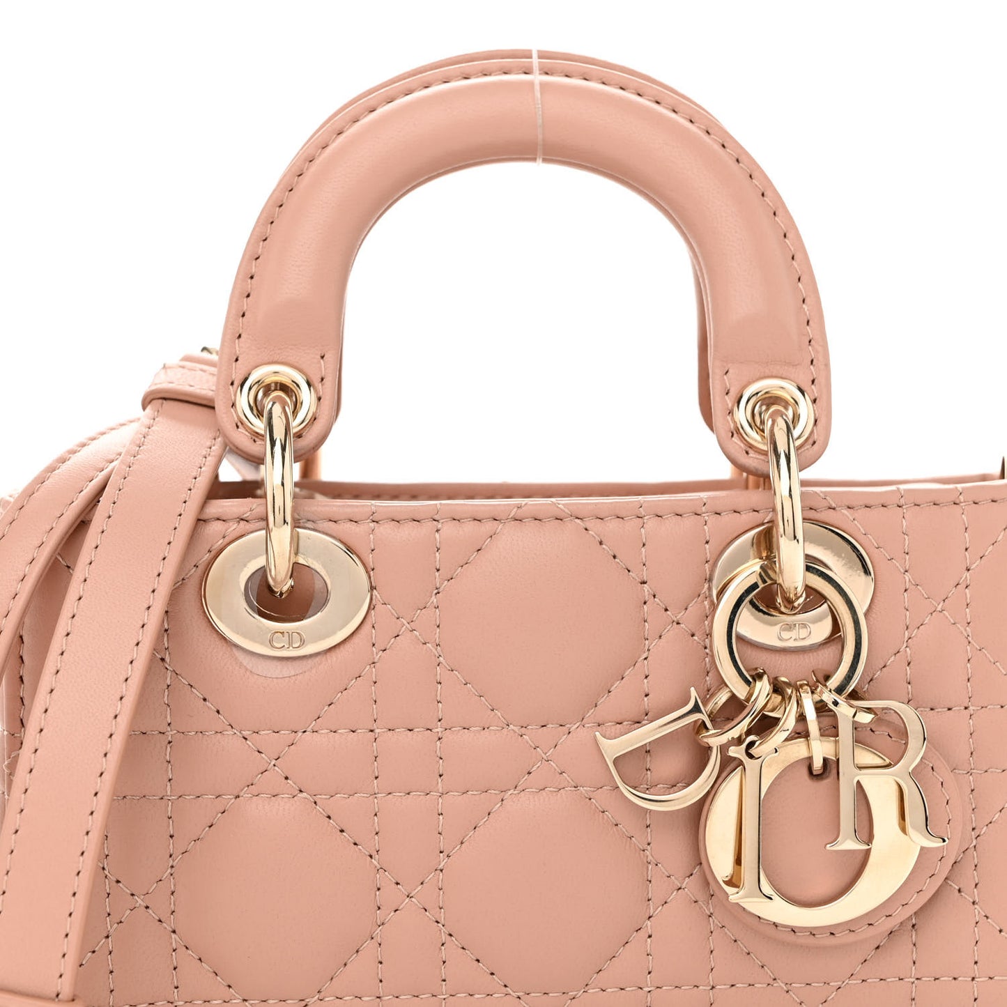 Lambskin Cannage Micro Lady D-Joy Rose De Vents
