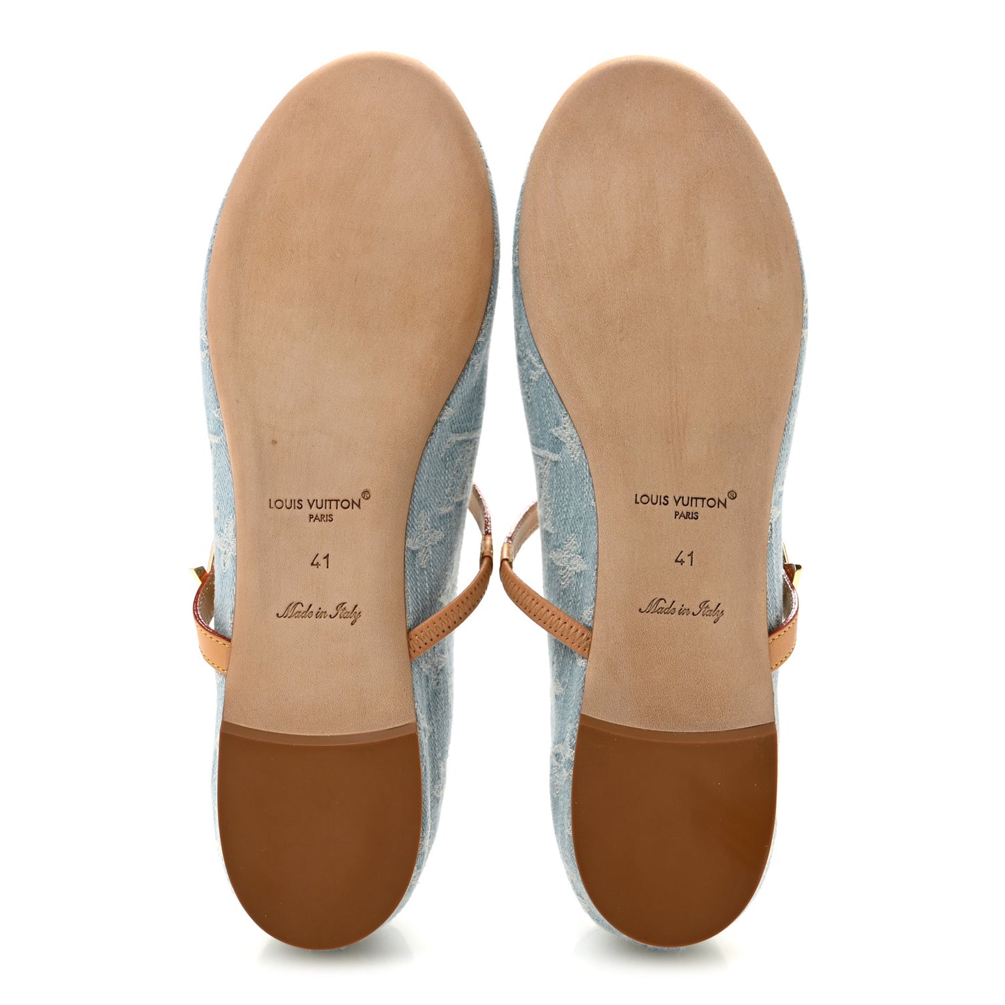 Denim Monogram Romy Flat Ballerinas 41 Blue