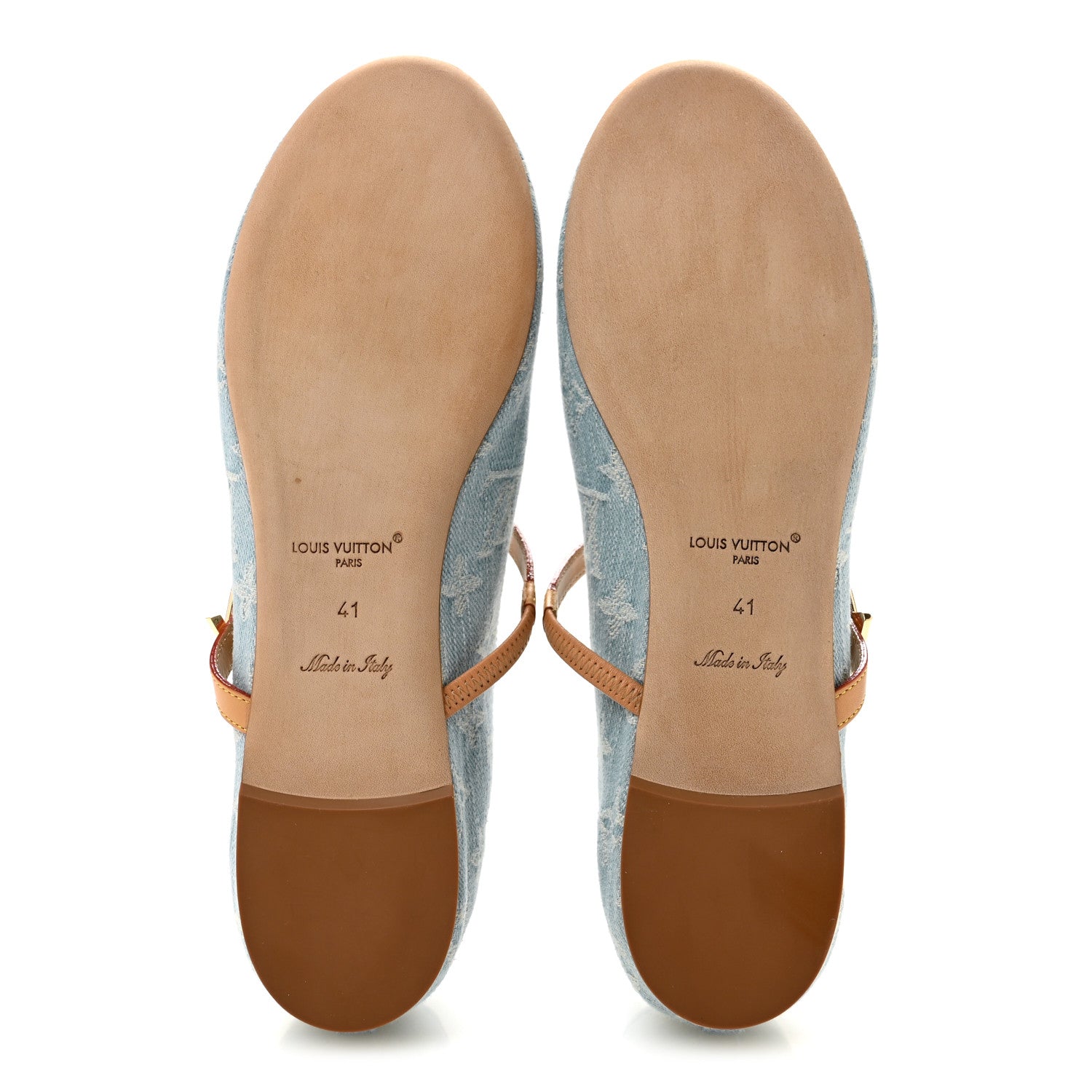 Louis Vuitton Denim Monogram Romy Flat Ballerinas 41 Blue 6 of 9