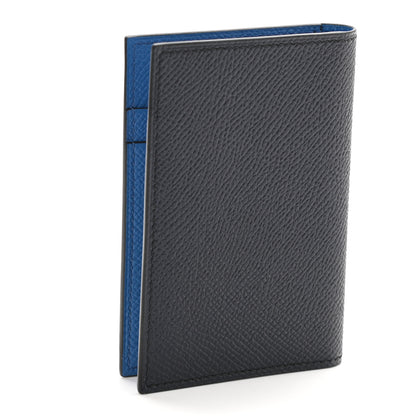 Hermes Epsom MC2 Euclide Card Holder Case Bleu Indigo Bleu Paradis 3 of 8
