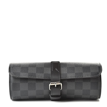 Louis Vuitton Damier Graphite 3 Watch Travel Case 1 of 8