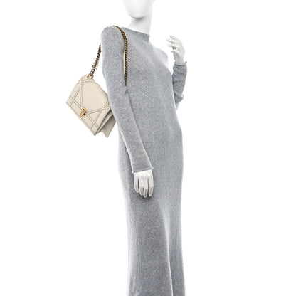 Christian Dior Lambskin Studded Medium Diorama Flap Bag Latte 2 of 8