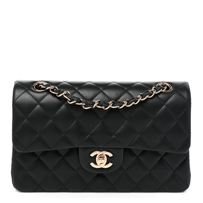 Chanel Lambskin Quilted Small Double Flap Black 1 of 10