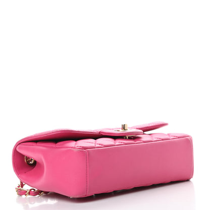 Chanel Lambskin Quilted Mini Mademoiselle Chic Flap Pink 4 of 18