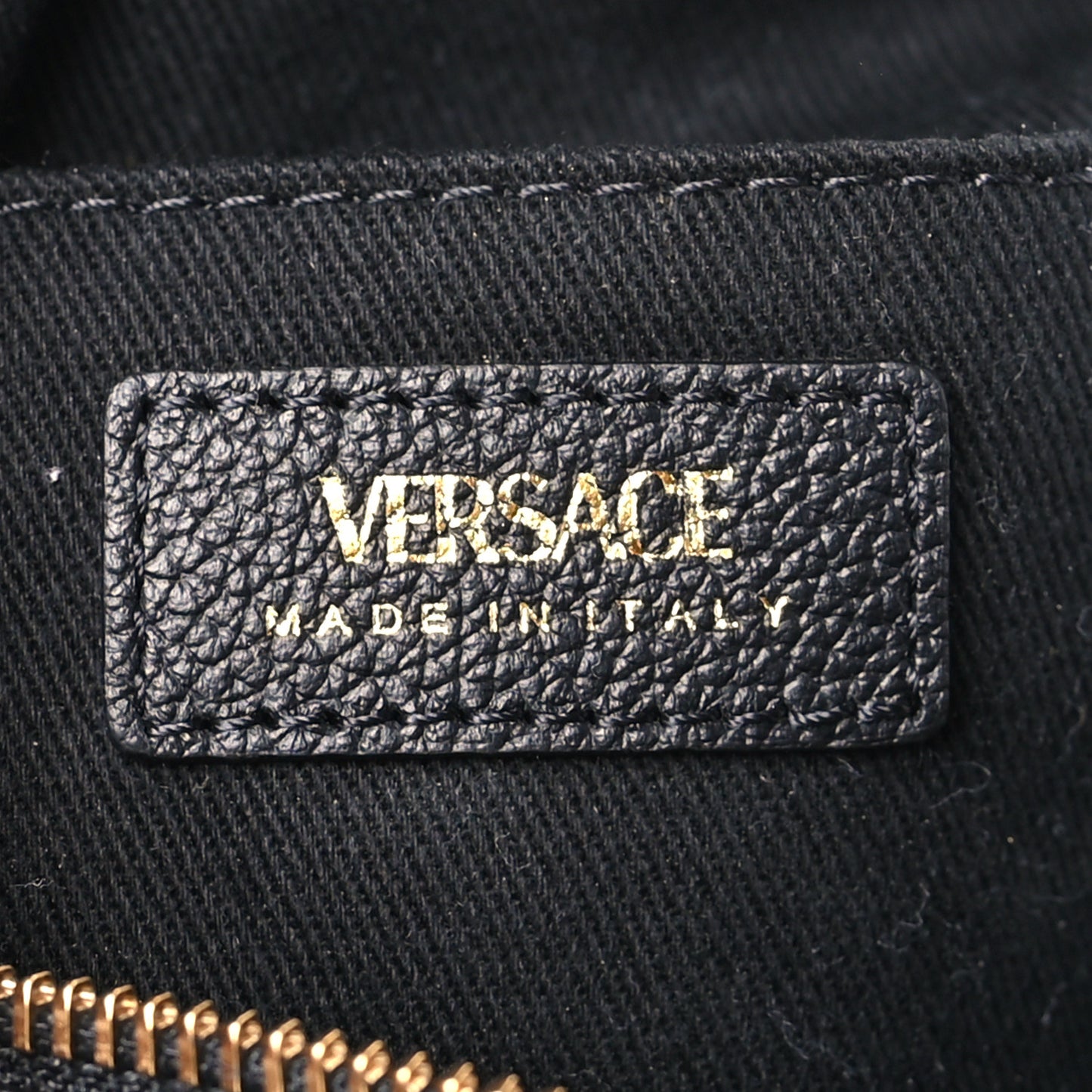 Calfskin La Medusa Round Camera Bag Black