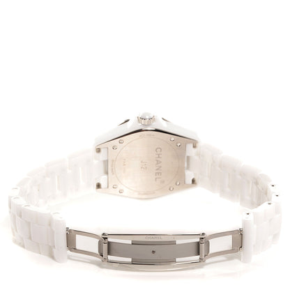 Chanel Stainless Steel Ceramic Diamond Bezel Dial 36mm J12 Automatic Watch White 6 of 8